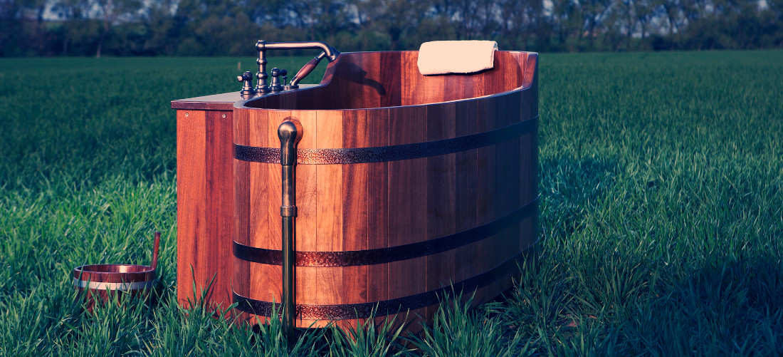 più di semplici mobili bagno: le vasche da bagno in legno possono avere virtù terapeutiche
