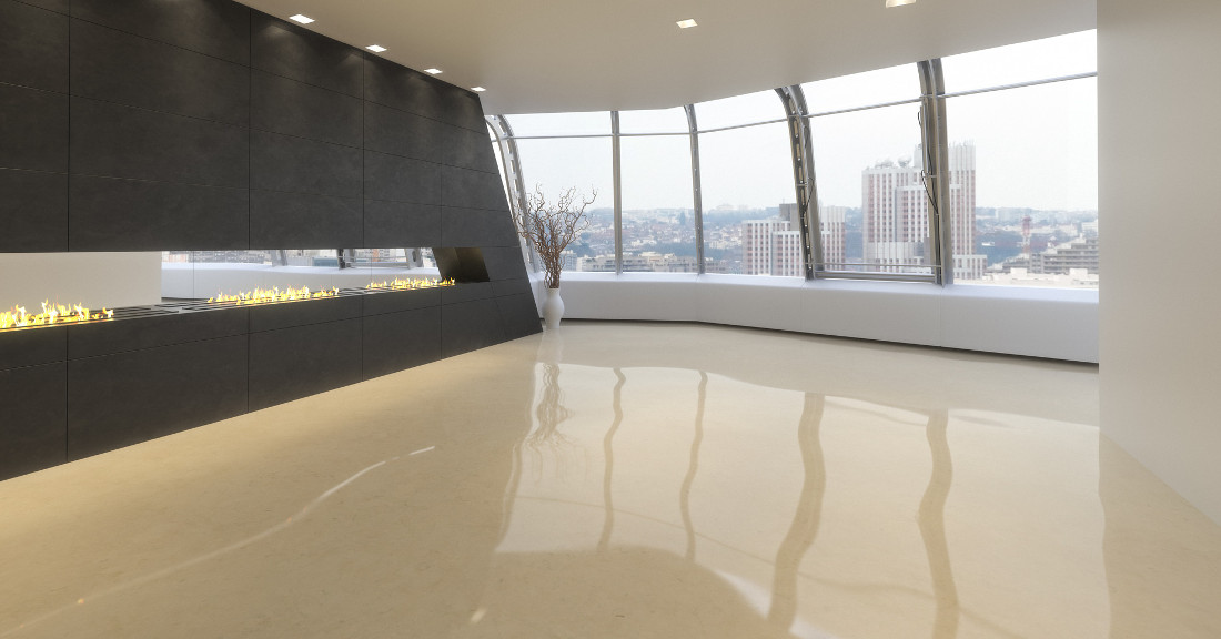 la resina per pavimenti può essere usata anche per pavimentare il bagno o interni in stile industriale